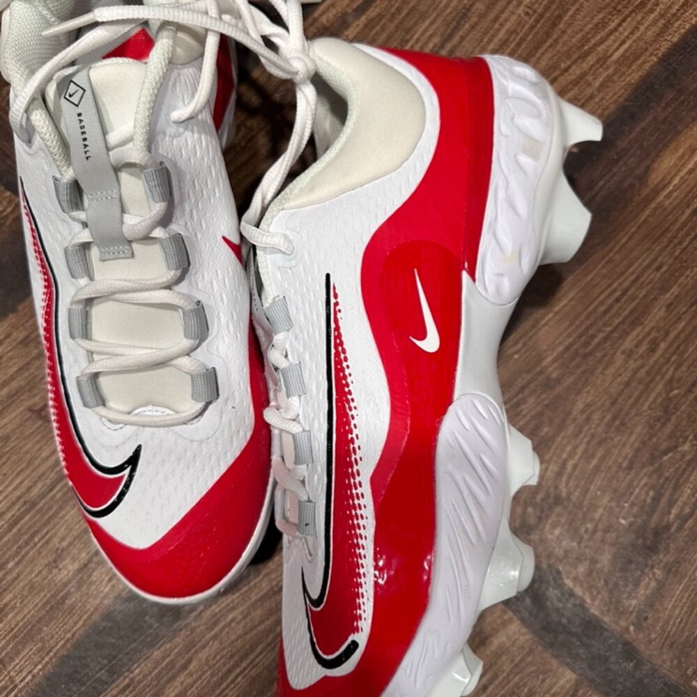 Nike Huarache Elite 4 MCS Men 11.5 – Red/White Baseball Cleats – No Box - Picture 2 of 3
